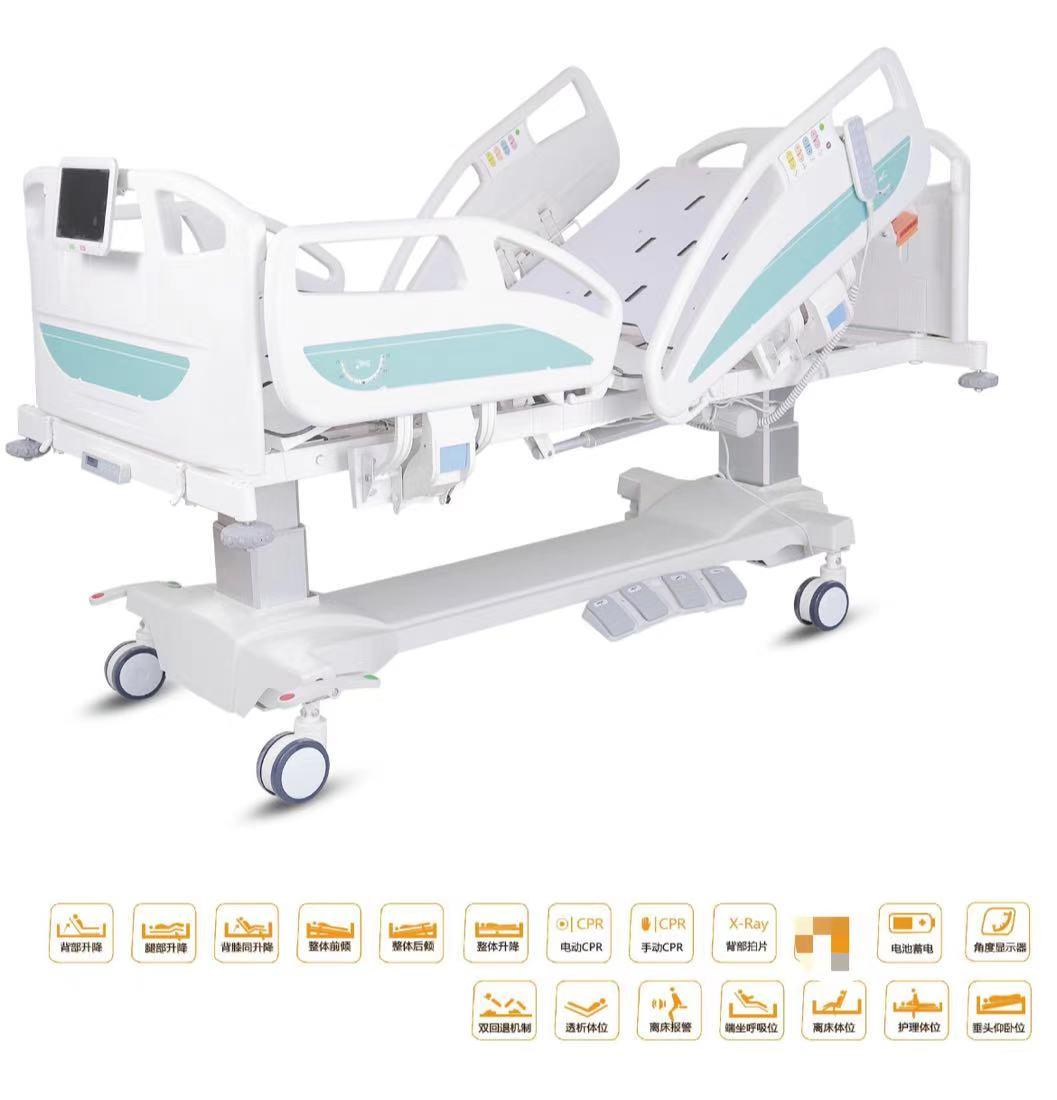 Advanced Intensive Care Bed with X-Ray Transparency and CPR Functionality