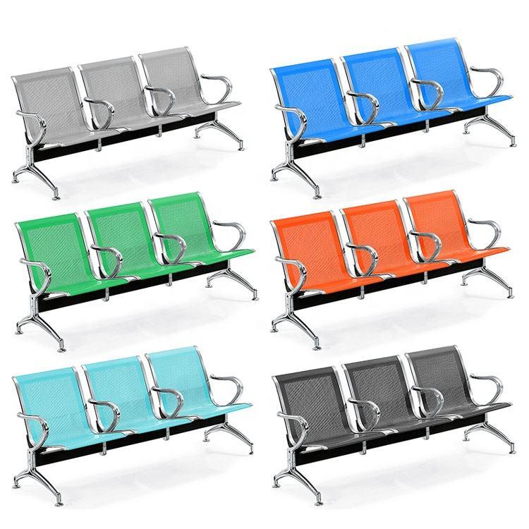 Color Option 3-Person Airport Bench - Stainless