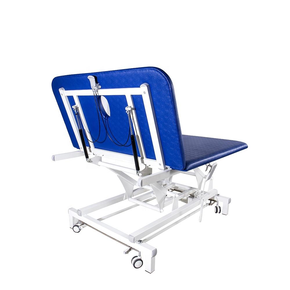 Physical therapy table backrest