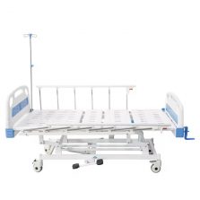 Two-Crank Hospital Bed with Hydraulic Height Adjustment System