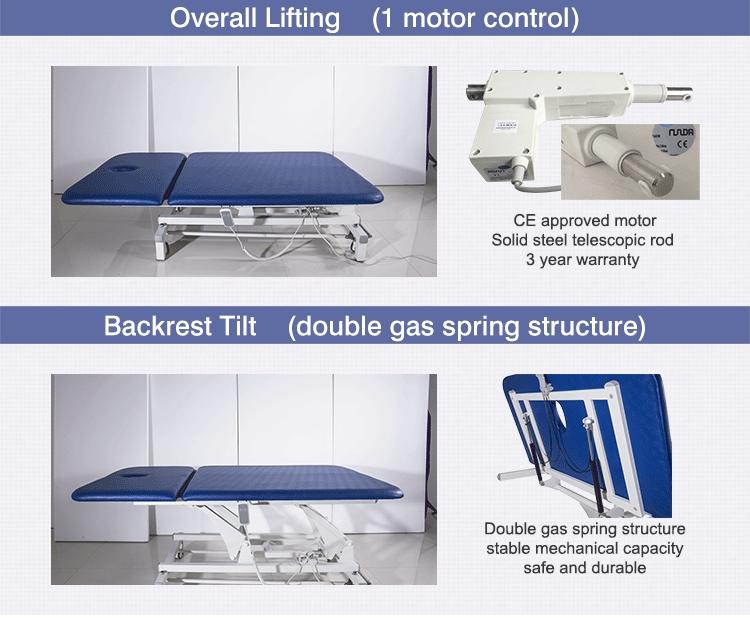 feature of the therapy table adjustable height